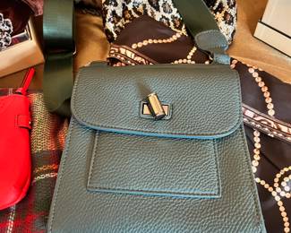 Sondra Roberts Squared Turquoise Crossbody Bag