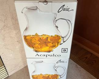2 Crisa Acapulco Glass Pitchers