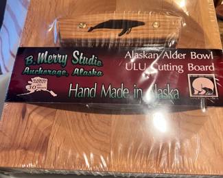 B. Merry Studio Alaskan Alder Bowl ULU Cutting Board