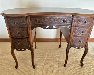 Louis XV Style Kidney Shaped Writing Desk
