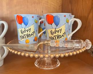 Set of 4 Konitz “Happy Birthday” Coffee Mugs