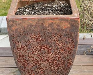 Lava Finish Ceramic Planter