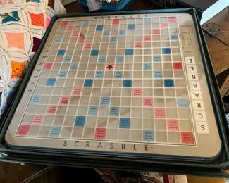 1977 Edition Plastic Scrabble Game Board