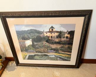 Framed  & Matted Print of Estate - Signed by Artist