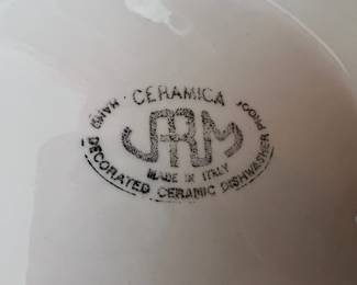 Varm Ceramica Pasta Bowl with Vegetable Design