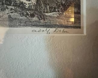 Framed & Matted Lithograph by Adolf Dehn