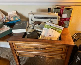 Kenmore Sewing Machine with Cabinet, Sewing Supplies