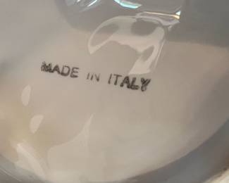 Ceramic Serving Bowl with Vegetable Pattern - Made in Italy