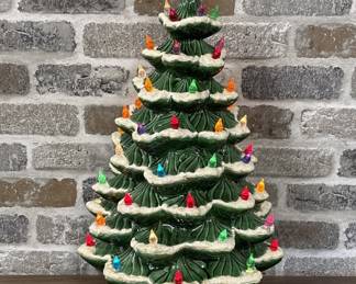 Tabletop Ceramic 22in Prelit Christmas Tree