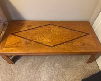 Oak Coffee Table With Inlay