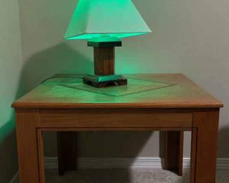 Bedroom Nightstand With Color Changing Lamp