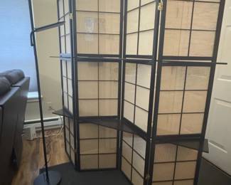 Room Divider With Floor Lamp