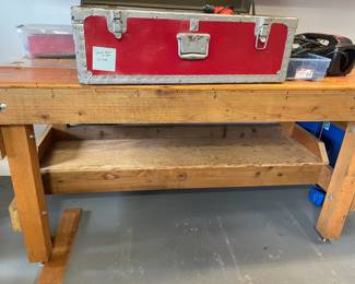 Work Bench With Drills Jig Saw Vice Clamp And Pump