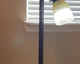 Metal Floor Lamp With Two Lights