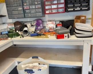 Wall Of Hand Tools Storage Bins And Floor Dry Materials