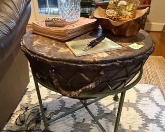 Pair of native drum tables