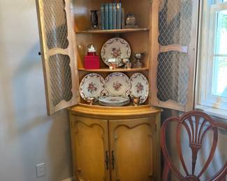 French style diminutive corner cabinet