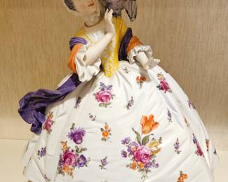 Dressel Kister & Cie Passau, Germany Rococo Lady with Cockatoo