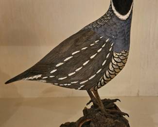 William Browne "California Quail " Carving