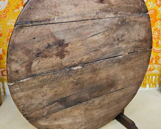 LARGE PINE WINE TASTING TABLE