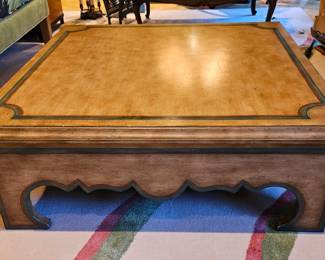 Country French Square Handpainted Coffee Table