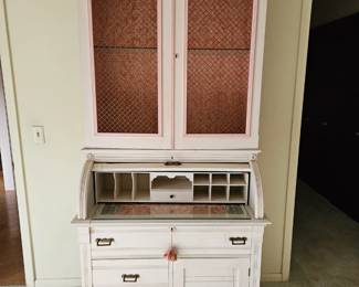 Antique Painted Curved Door Secretary