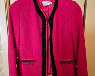 Basler Red Mink Trimmed Jacket