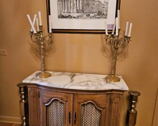 Marble Top Credenza