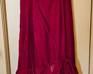 Custom Made Red Velvet Ball Gown