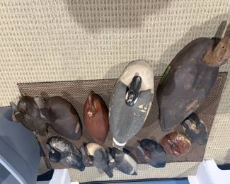 . . . another nice flock of 11 vintage decoys