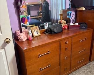 . . . mid-century mirrored dresser