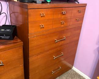 . . . and matching mid-century chest of drawers