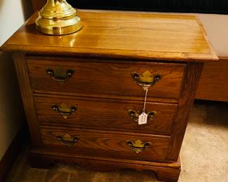 1 of 2 Broyhill oak night stand