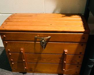 Small wooden trunk