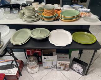 serving trays, grain mixer, blender, silver plated serving set