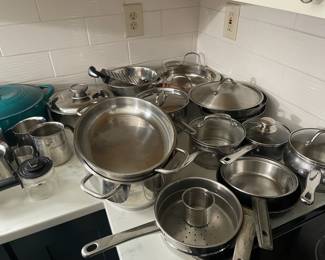 cookware - pots, pans, frothing cups