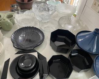 serving plates and bowls