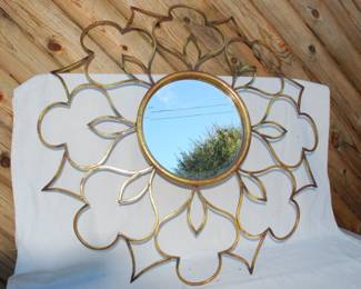 Metal Gold Mirror Wall Decor