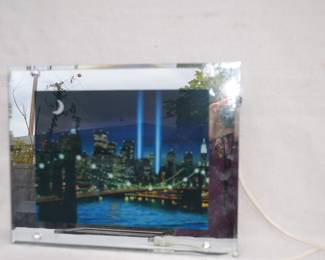 Moving Lighted New York City Scenic Bridge picture