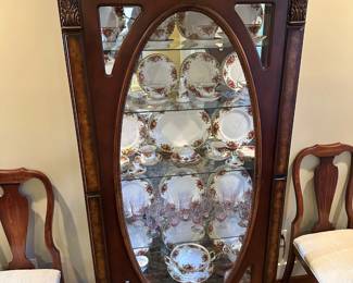Mahogany China Cabinet with sliding door