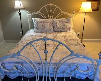 White Iron Bed