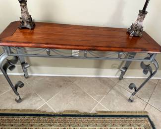 Iron & Wood Console Table