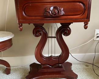 Victorian Side Table with Marble Top