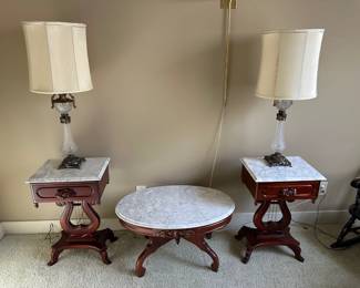 Victorian Coffee Table & 2 Side Tables