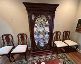 Mahogany Queen Ann Dining Room Chairs (6)