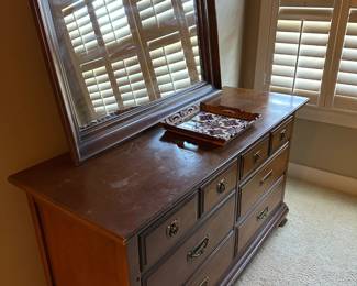 Maple Dresser with Mirror
