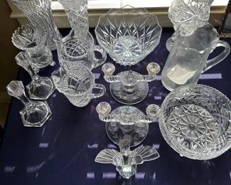 Crystal Bowls, Candle Sticks, & Vases