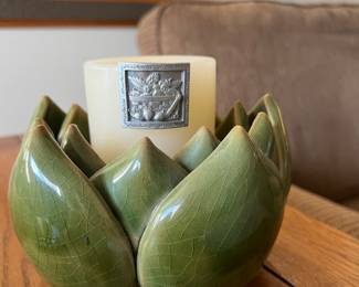 Lotus flower candle holder