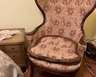 Antique down-filled chair