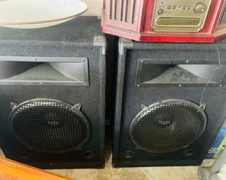 Two Large 15” Baffle Speakers 
